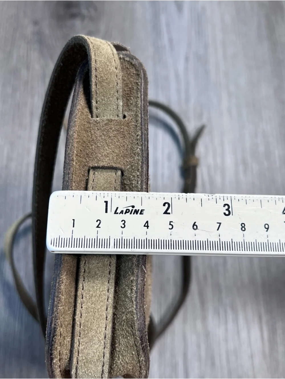 MADEWELL The Simple Crossbody‎ Bag Purse Small Suede Leather Olive Green Gold